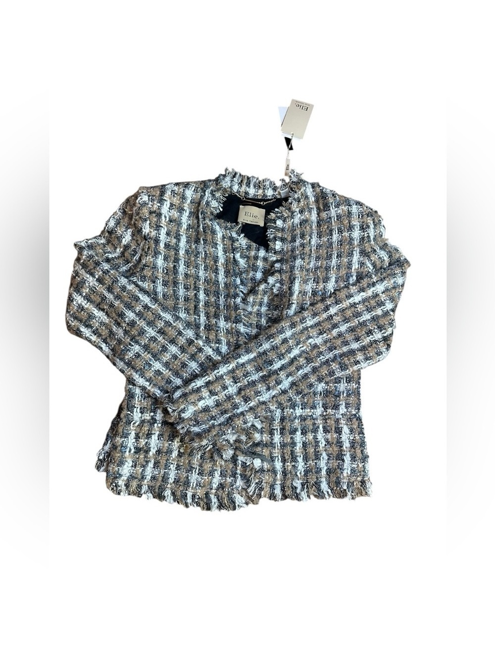 NWT Elie Tahari Multicolor Tweed Blazer